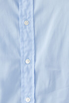 Drawstring Bishop-Sleeve Shirt